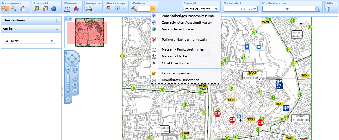 Priorisierte und nicht priorisierte Werkzeuge im WebOffice html Client Priorisierte und nicht priorisierte Werkzeuge im WebOffice html Client