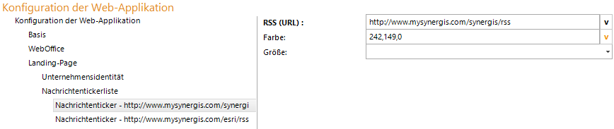 Konfiguration - Nachrichtenticker Konfiguration - Nachrichtenticker