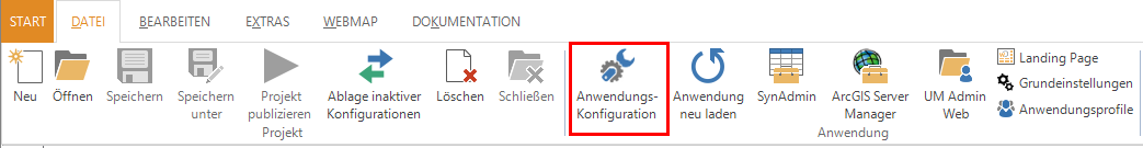 WebOffice author Menü Datei