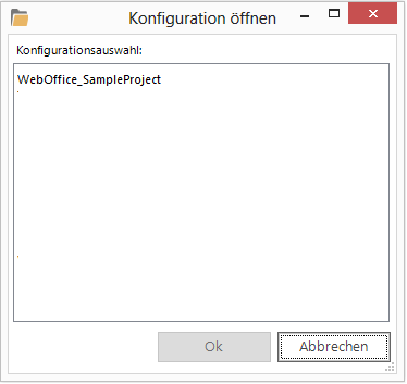Dialog "Konfiguration öffnen"