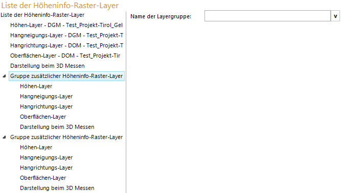 Konfiguration - Hinzufügen zusätzlicher Gruppierungen von Höheninfo-Raster-Layer