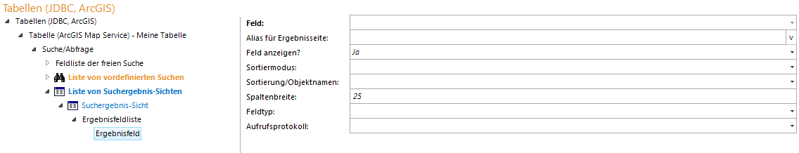 Liste von Suchergebnis-Sichten Liste von Suchergebnis-Sichten