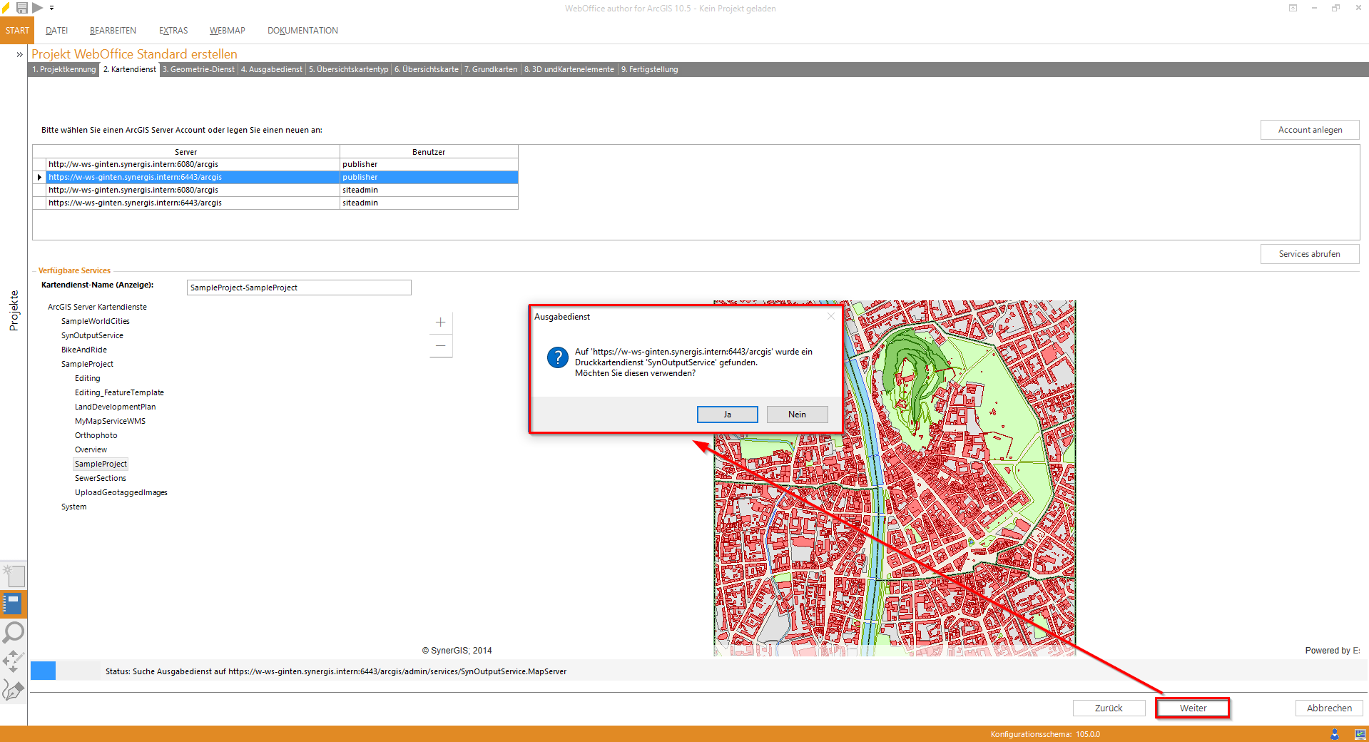 Assistent "Projekt erstellen" - Ausgabedienst Assistent "Projekt erstellen" - Ausgabedienst