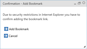 Confirm the bookmark