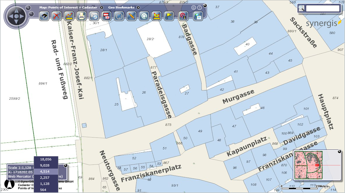 Choose a scale in the WebOffice flex (flash) client