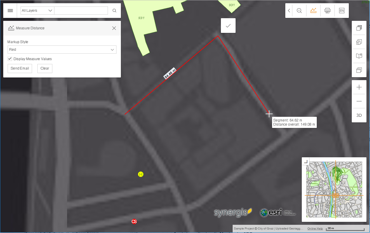 Measure Line with predefined markup style in the WebOffice flex client