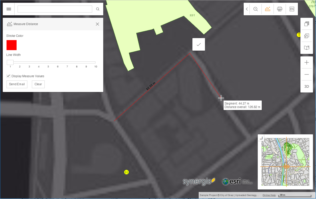 Measure Line with style dialogue in the WebOffice flex client