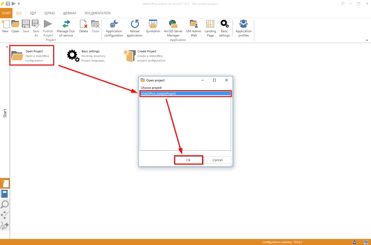 WebOffice author - load the project configuration WebOffice author - load the project configuration