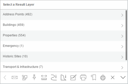 Result list in the WebOffice mobile client - tablet mode Result list in the WebOffice mobile client - tablet mode