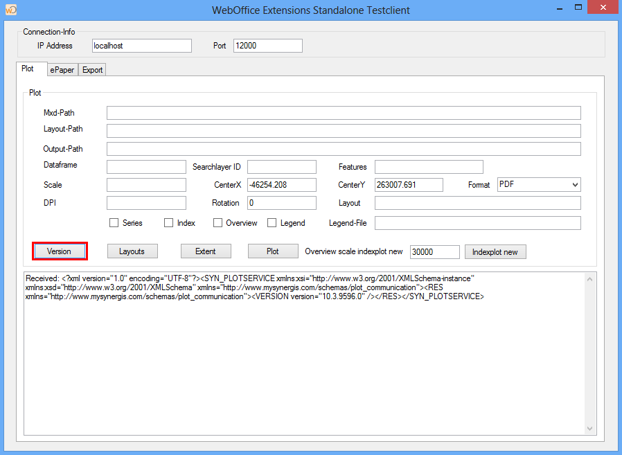 Check, if a correct version of the WebOffice extensions 10.5 SP2 is available