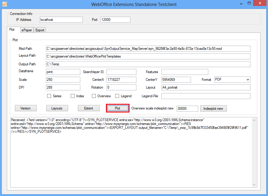 Printing a test output in Standalone Testclient