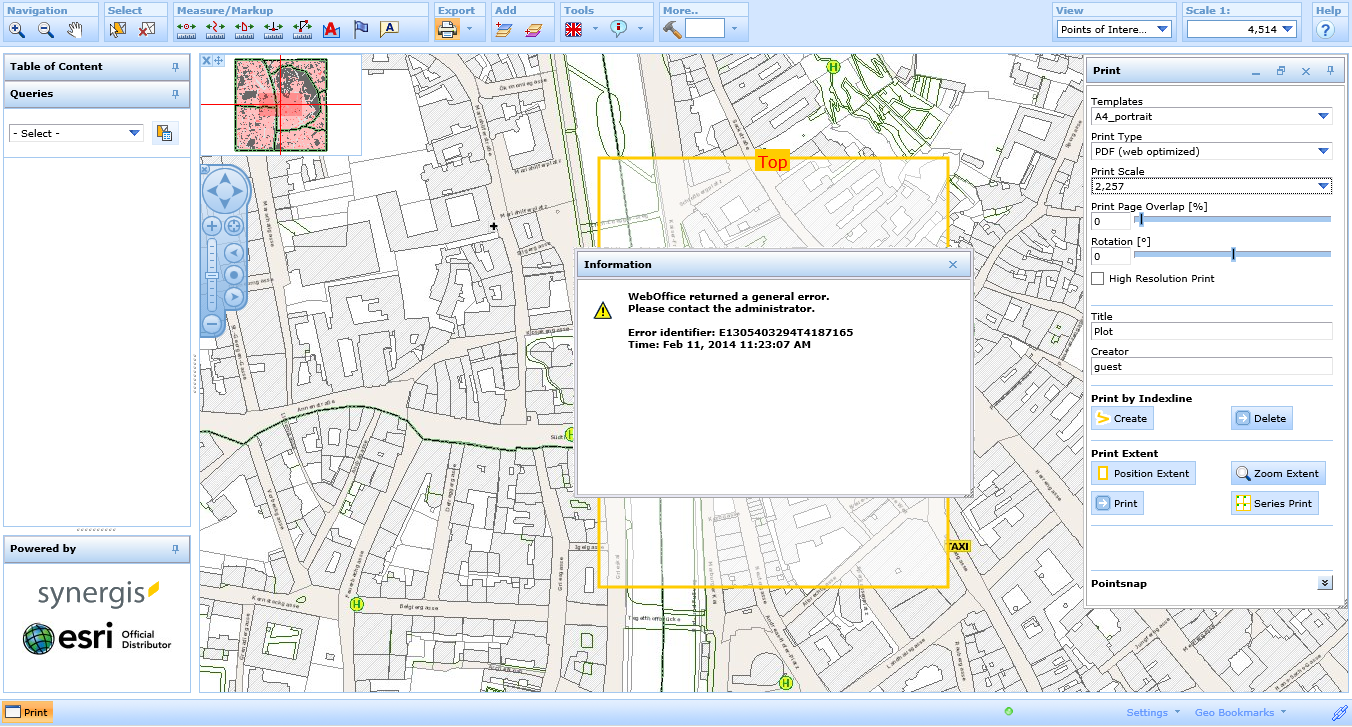 Error while creating a print Error while creating a print