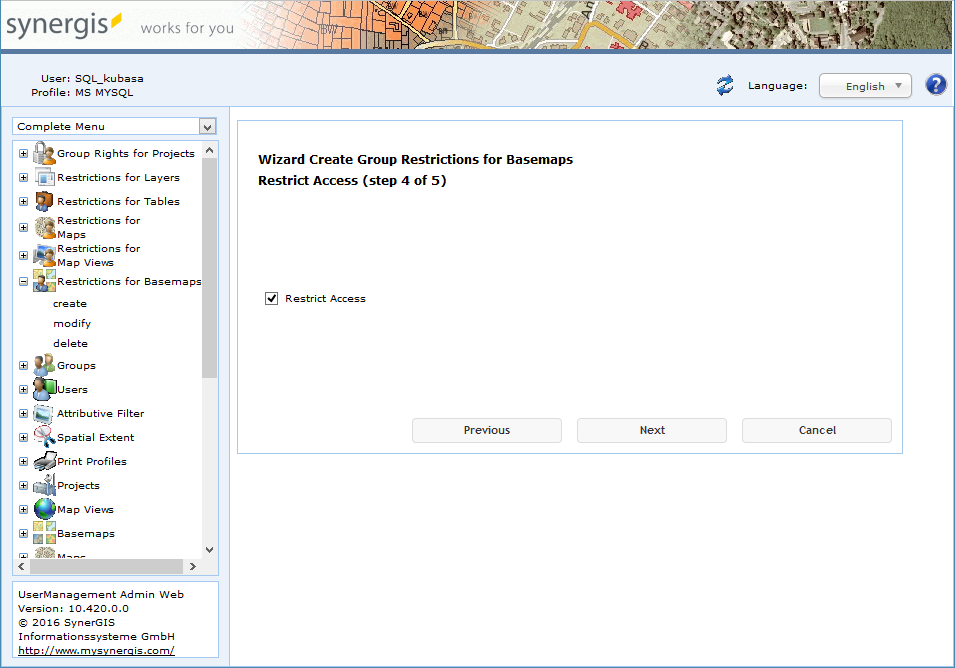 Create restrictions for basemaps - step 4