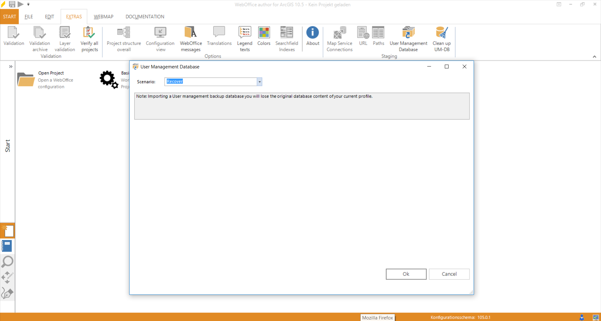 Start usermanagement staging in WebOffice author Start usermanagement staging in WebOffice author