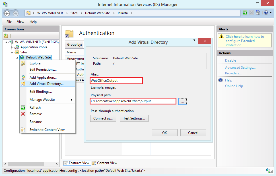 Add virtual directory in MS IIS manager Add virtual directory in MS IIS manager
