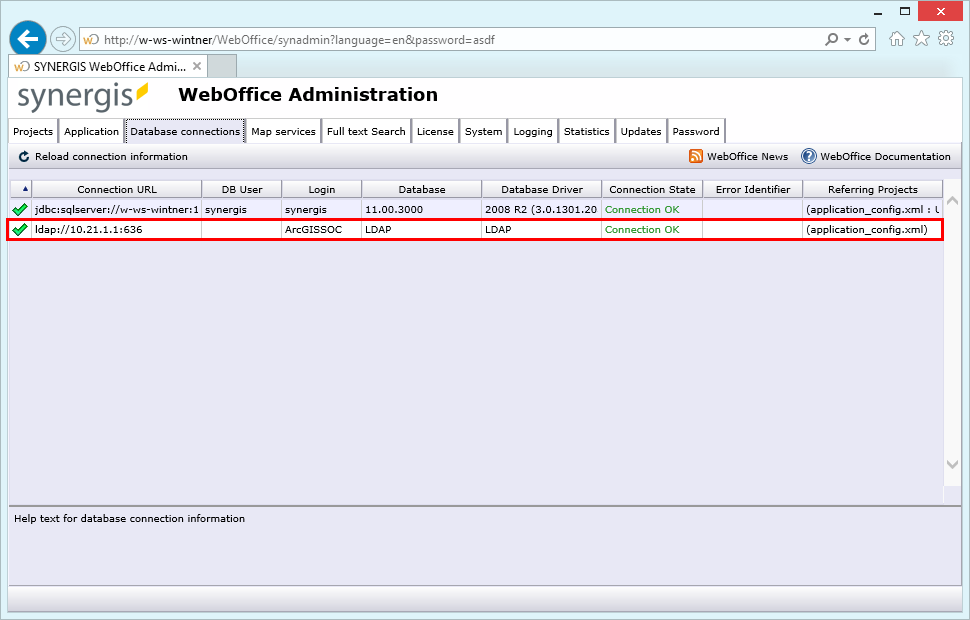 Successful LDAP connection over SSL