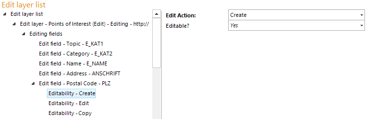 Editability of edit fields (read-only) Editability of edit fields (read-only)