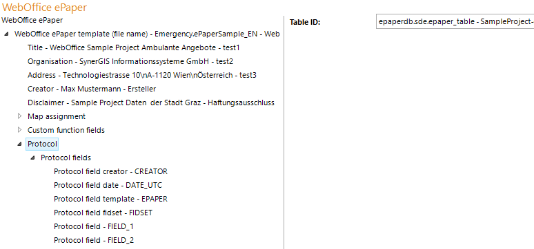 Protocol configuration Protocol configuration