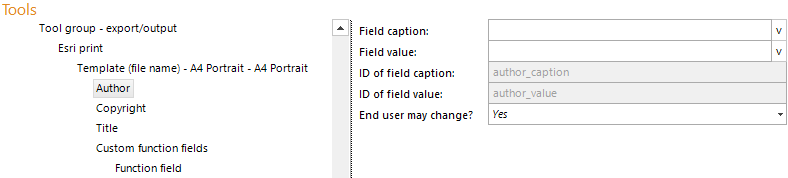 Configuration author field