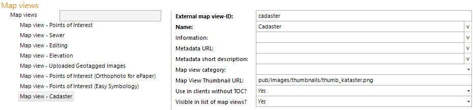 Map view configuration