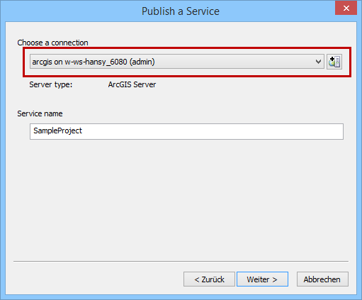 Choose connection Choose connection