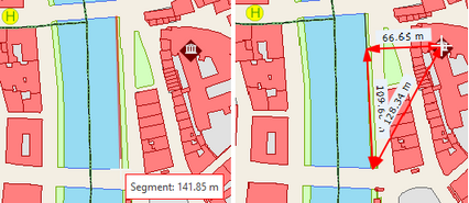 Lotrechtes Messen mit Punktfang im WebOffice core client Lotrechtes Messen mit Punktfang im WebOffice core client