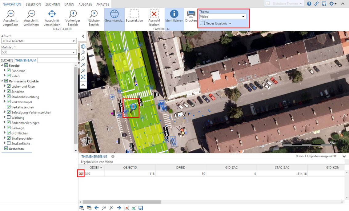 Öffnen eines Videos via Sucheabfrage