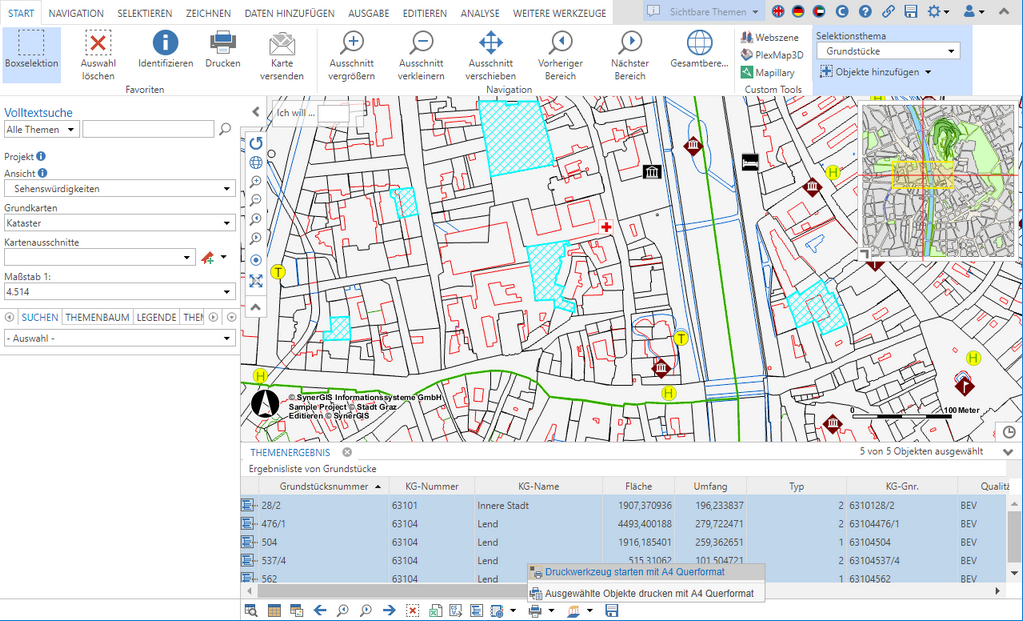 Drucken aus Suchergebnis ohne Seriendruck