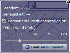Permanente Positionsanzeige im flex Client