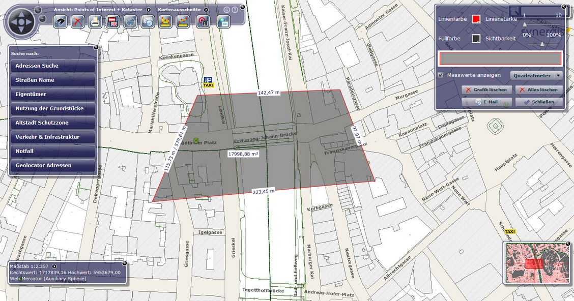 Fläche messen im flex Client