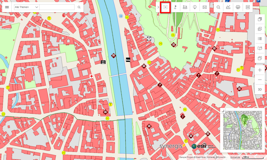 Werkzeug Selektion/Markup löschen im WebOffice flex Client