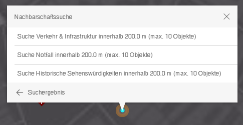 Nachbarschaftssuche im WebOffice flex Client