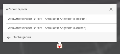 ePaper Berichte im WebOffice flex Client