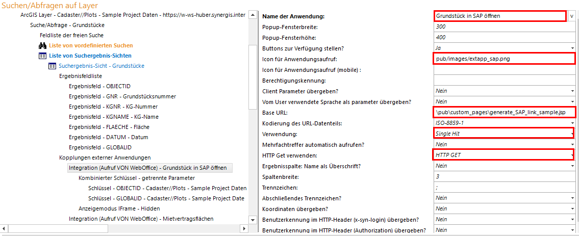 Konfiguration als eine Integration einer Kopplung externer Anwendung im Suchen-/Abfragelayer Konfiguration als eine Integration einer Kopplung externer Anwendung im Suchen-/Abfragelayer