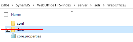 Verzeichnis "data" löschen