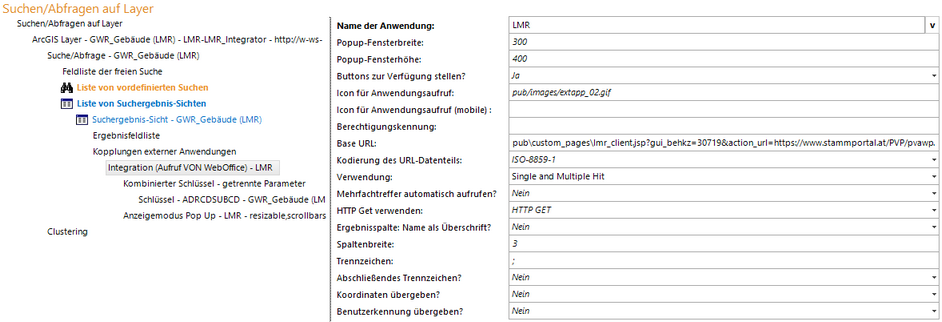 Konfiguration für LMR/ZMR Integration Konfiguration für LMR/ZMR Integration