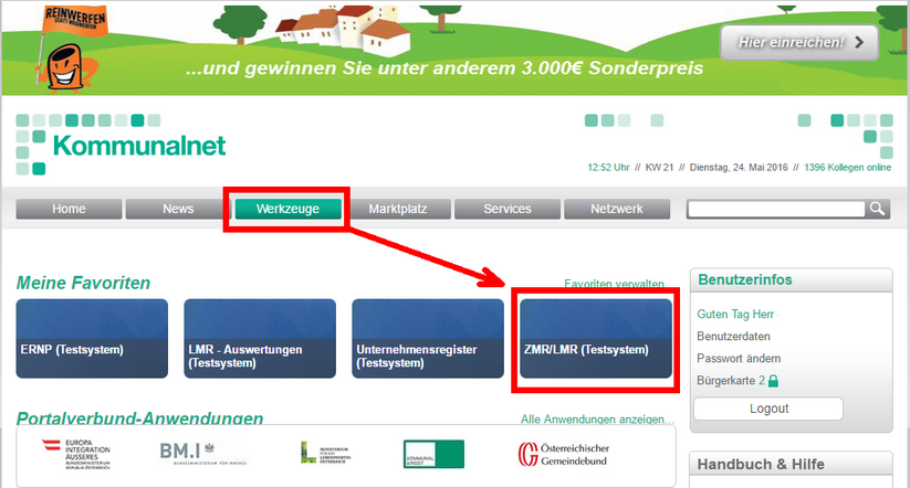 Öffnen des ZMR/LMR Systems Öffnen des ZMR/LMR Systems