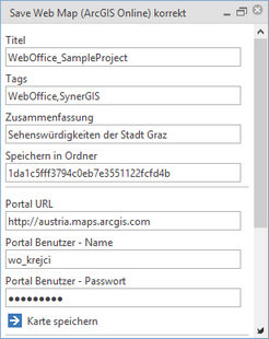 Custom Tool Save Web Map im WebOffice core Client