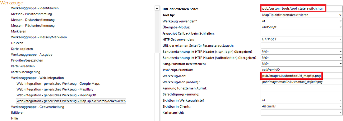 Konfiguration eines generischen Werkzeuges Konfiguration eines generischen Werkzeuges