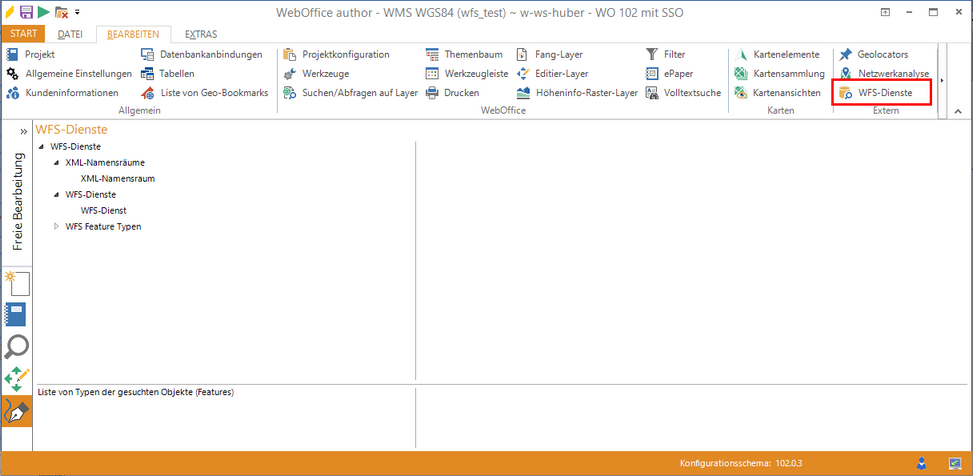 Konfiguration des WFS Dienstes im WebOffice author