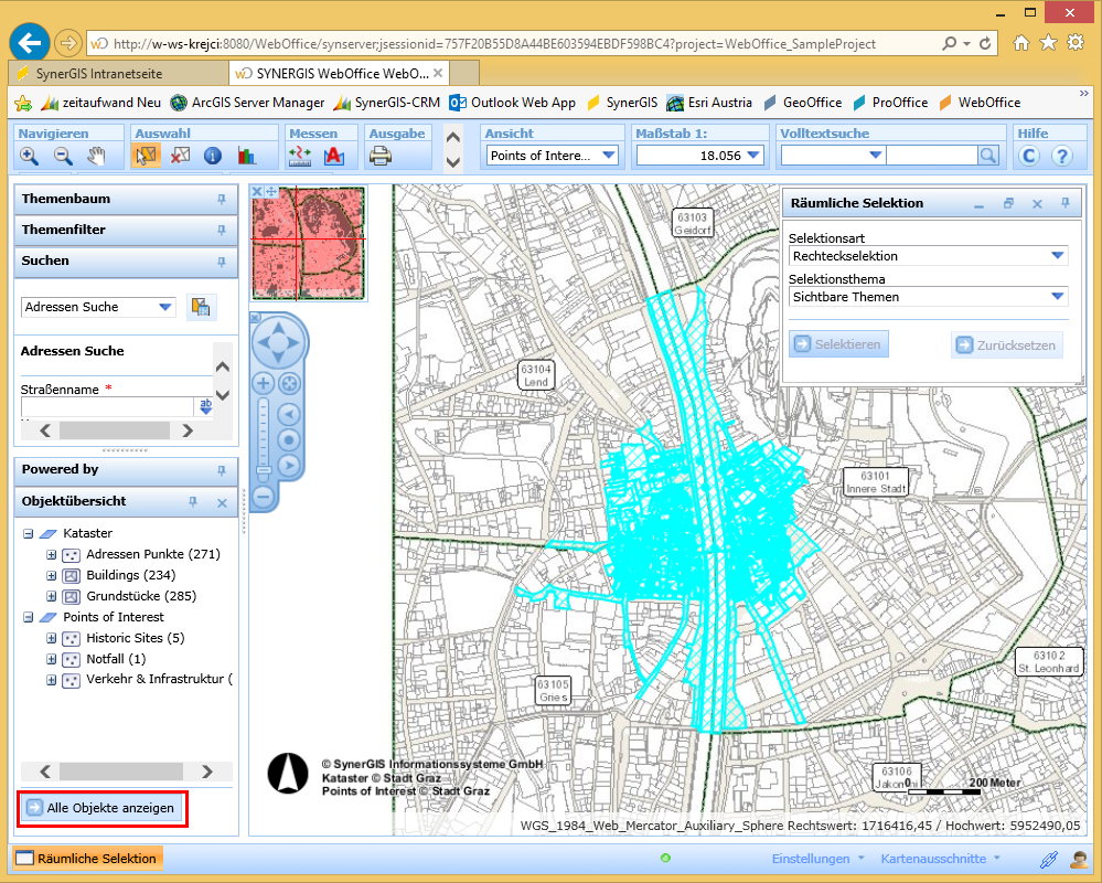 Anzeige aller Objekte im WebOffice html Client Anzeige aller Objekte im WebOffice html Client