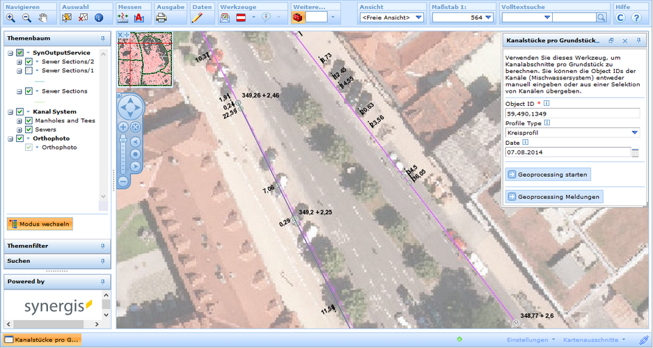 Beispiel eines Geoverarbeitungs-Werkzeuges im WebOffice html Client Beispiel eines Geoverarbeitungs-Werkzeuges im WebOffice html Client