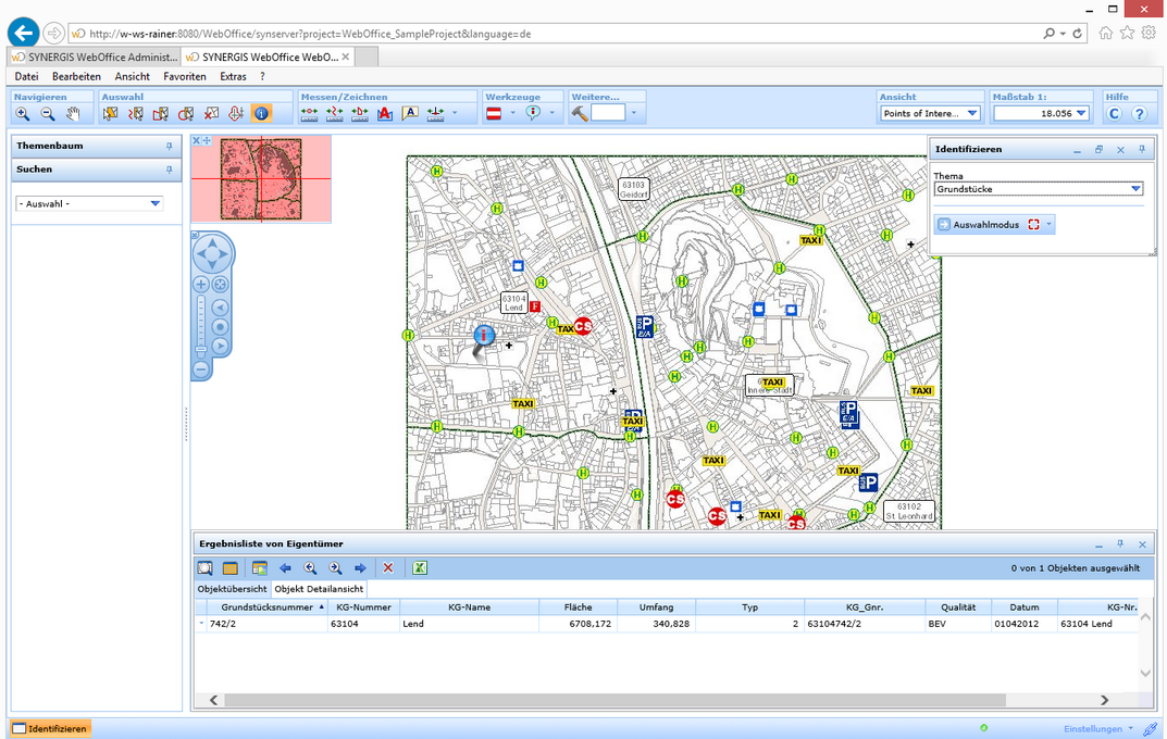 Identifizieren eines Grundstücks