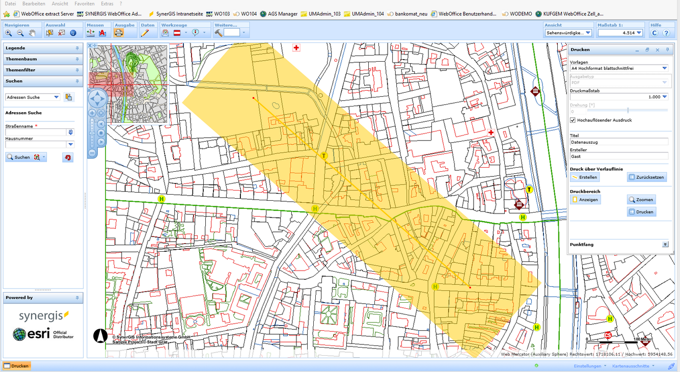 Indexdruck im Core Client (nahtloses Zusammenfügen)