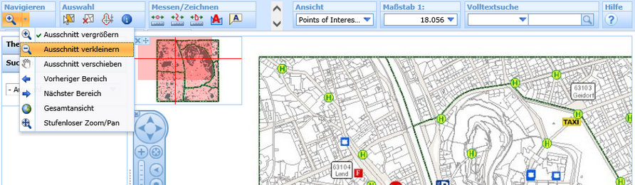 Werkzeuggruppen im WebOffice html Client