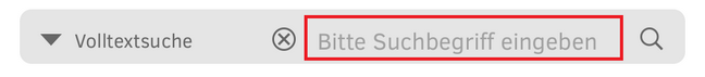 Eingabefeld für Suche