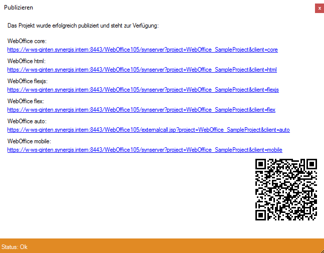 Publizieren des WebOffice 10.6 Projekts Publizieren des WebOffice 10.6 Projekts