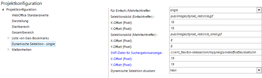 Dynamische Selektion Konfiguration Dynamische Selektion Konfiguration