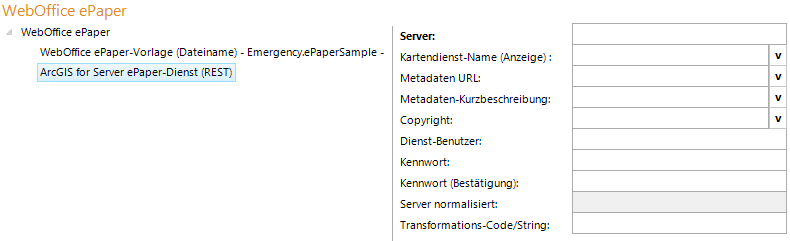 Konfiguration ArcGIS Server ePaper-Service