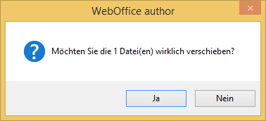 Bestätigungsdialog - Ablage inaktiver Konfigurationen